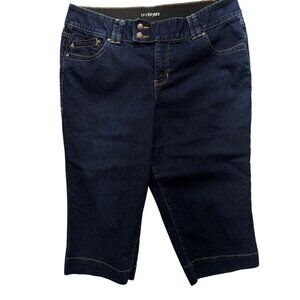 Lane Bryant Womens Capri Pants Size 16 Blue Denim Dar Wash Stretch Casual Y2K